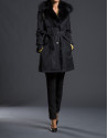 Fur trench coat