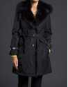 Fur trench coat
