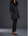 Fur trench coat
