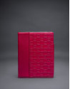 Red leather Ipad case with embossed RV