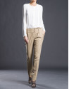 Pantalón pinzas camel