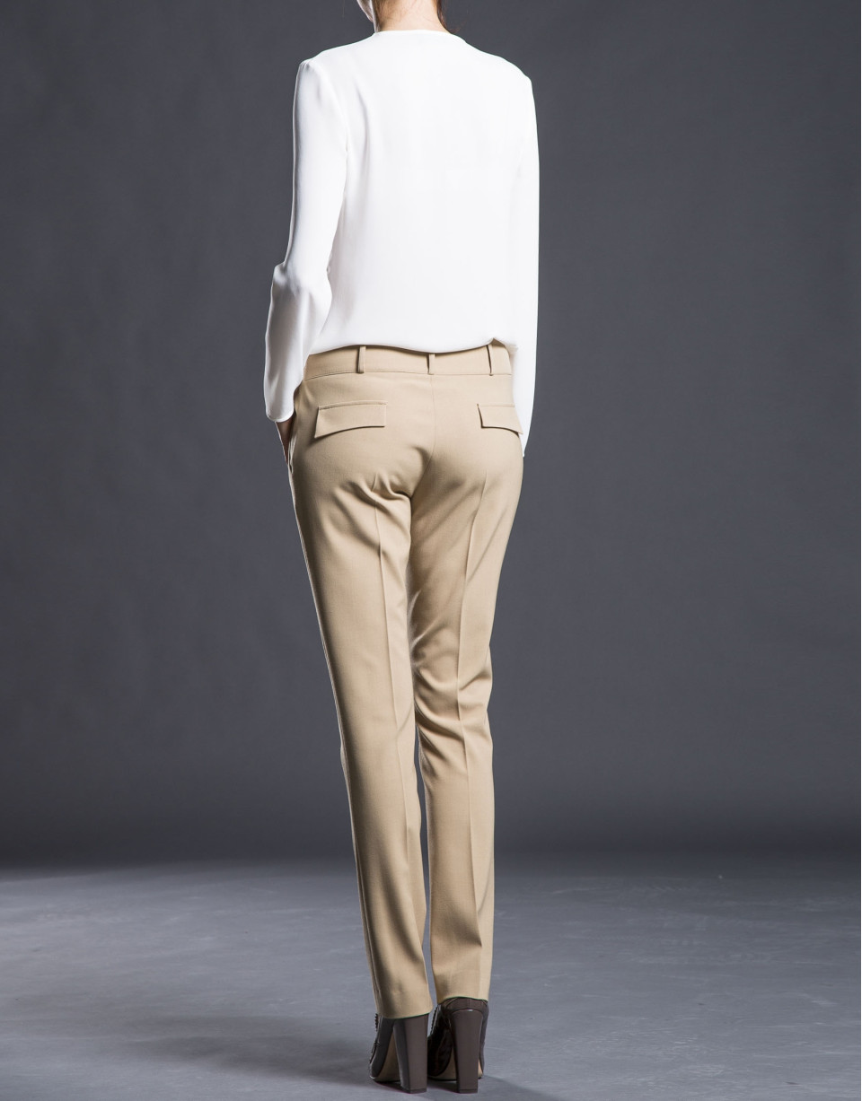 Pantalón pinzas camel