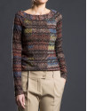 Brown fantasy print top 