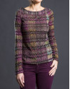 Maroon fantasy print top