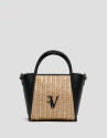 Beige and black Mini Louise shopping bag | Roberto Verino