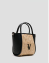 Beige and black Mini Louise shopping bag | Roberto Verino