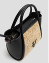 Beige and black Mini Louise shopping bag | Roberto Verino