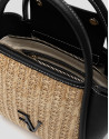 Beige and black Mini Louise shopping bag | Roberto Verino