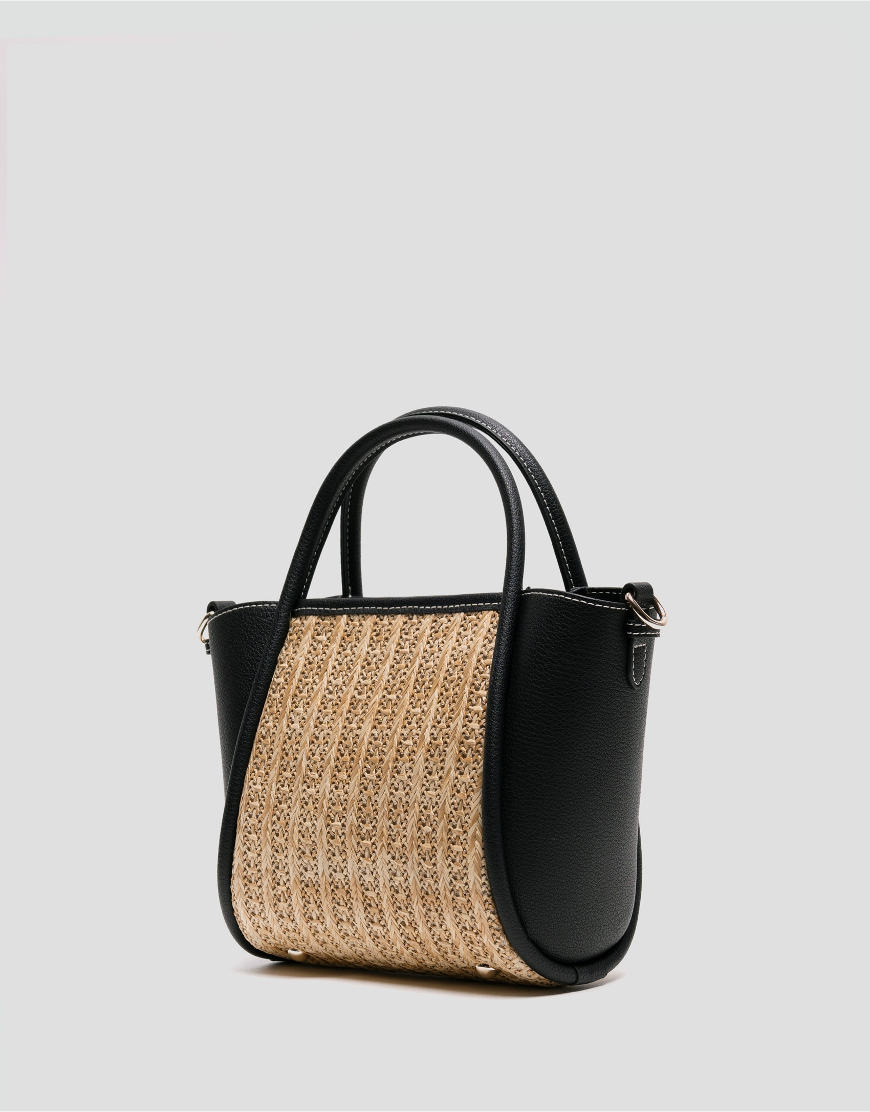 Beige and black Mini Louise shopping bag | Roberto Verino