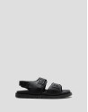 Sandalia masculina tiras piel color negro