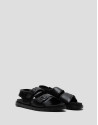 Sandalia masculina tiras piel color negro