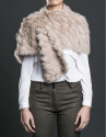 Beige rabbit fur shawl