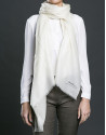 Plain white foulard 