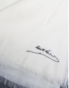 Plain white foulard 