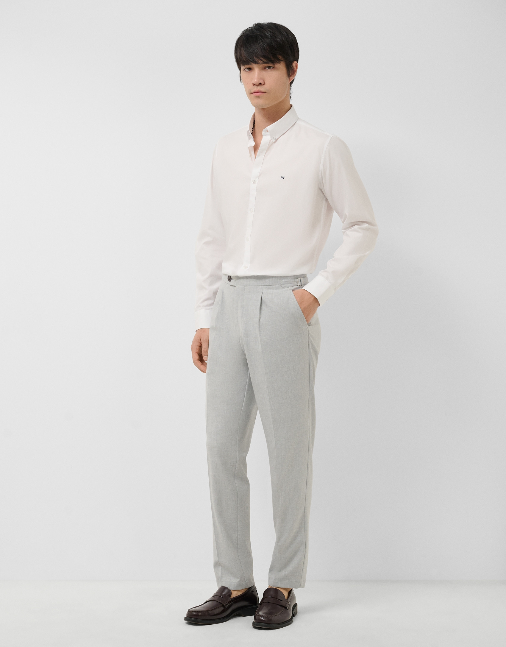 Optic white Oxford sport shirt