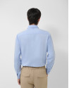Camisa sport regular oxford celeste