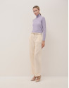 Lilac braided knitted jumper - Woman - AW2024 | Roberto Verino