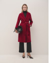Long red double-faced coat - Woman - AW2024 | Roberto Verino