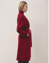 Long red double-faced coat - Woman - AW2024 | Roberto Verino