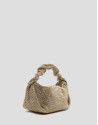 Gold Ariana Crystal Mesh handbag