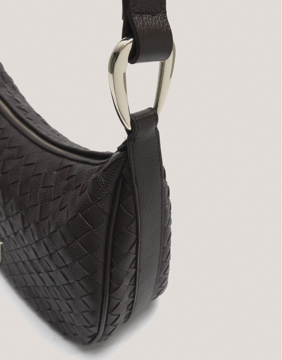 Bolso de hombro Erea Moon Maxi piel trenzada ... | Roberto Verino