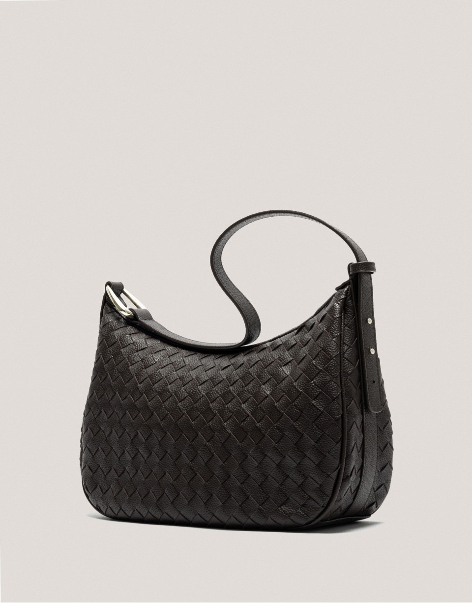 Bolso de hombro Erea Moon Maxi piel trenzada ... | Roberto Verino