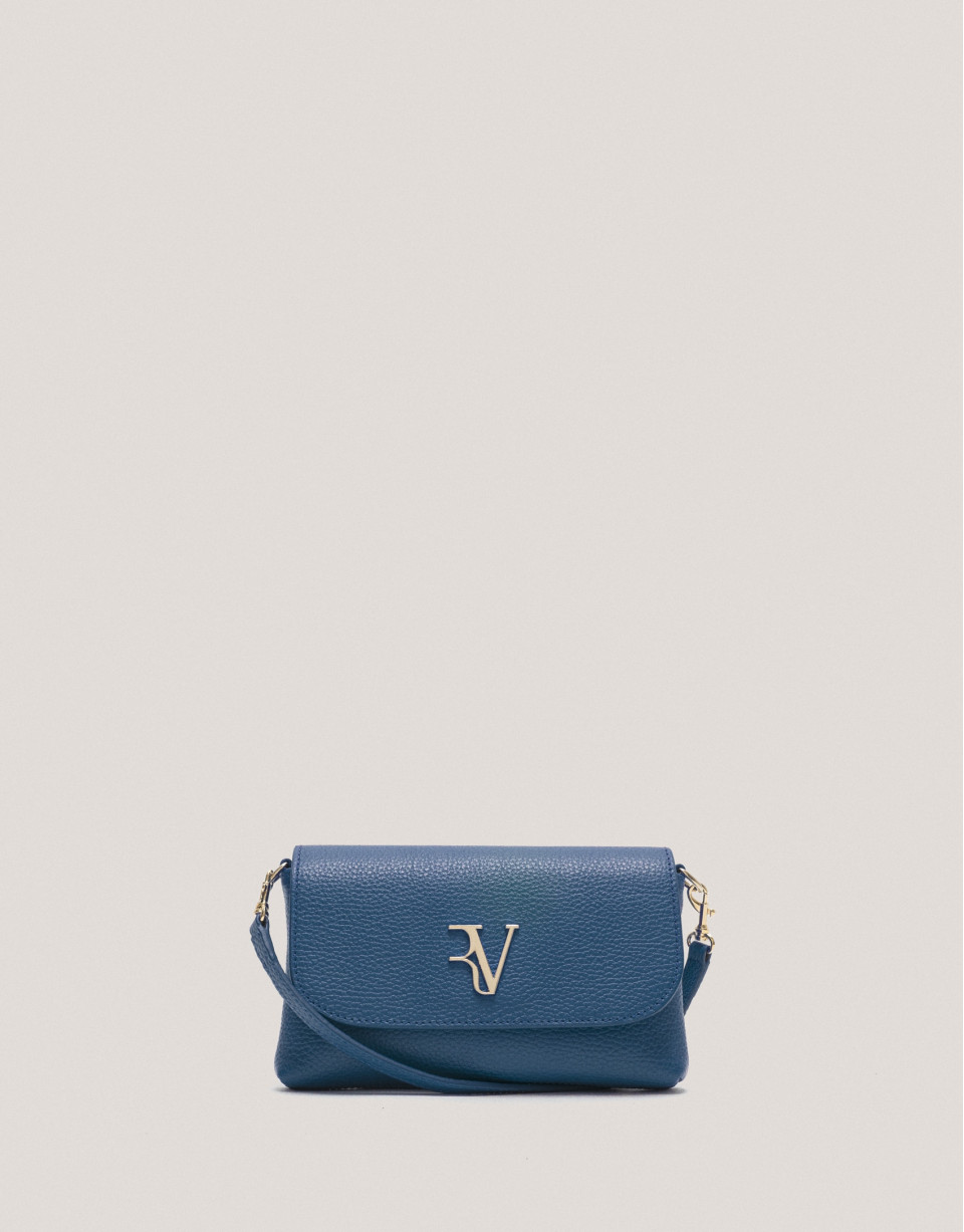 Bolso de mano Rita piel azul - Mujer - OI2024 | Roberto Verino