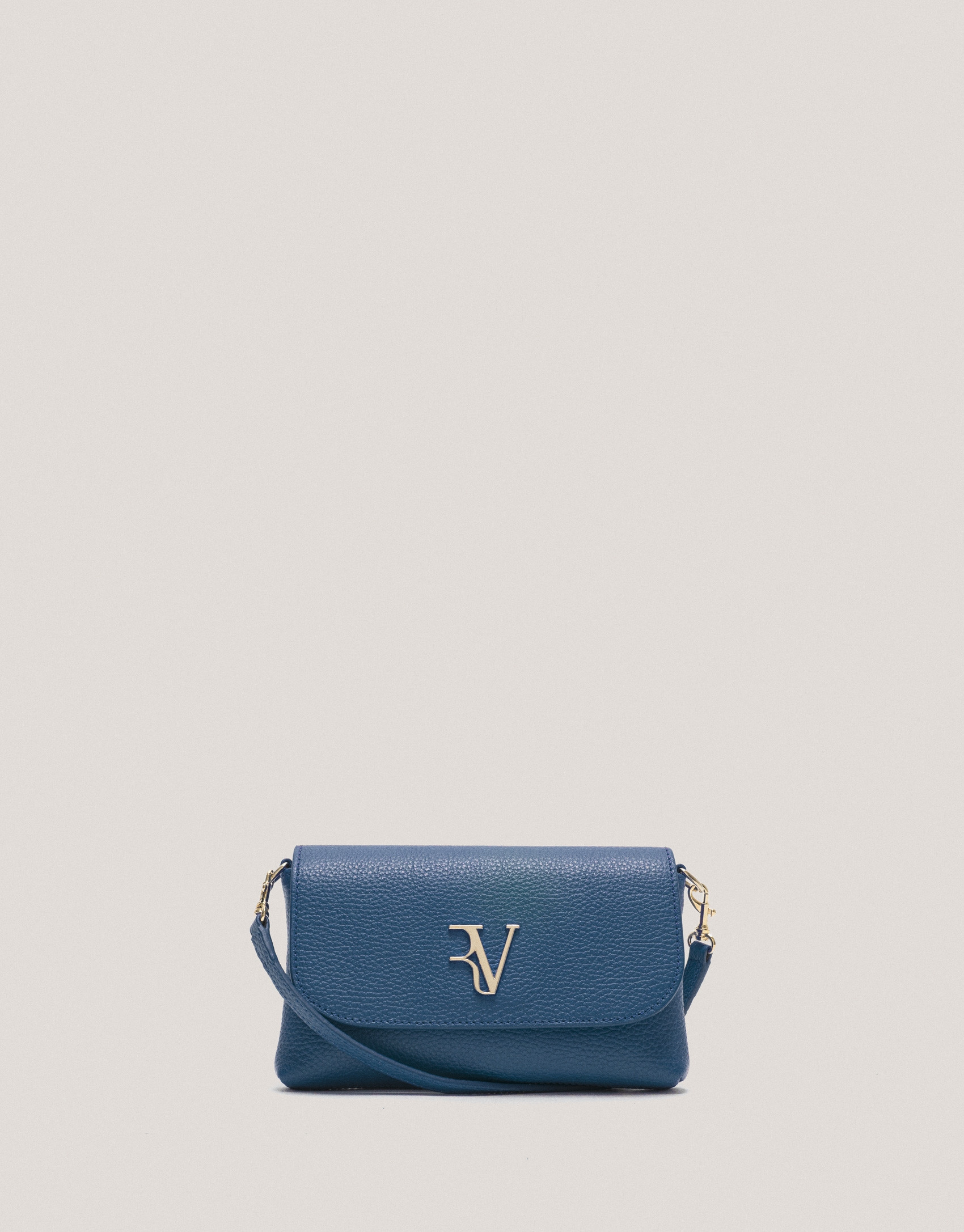 Blue leather Rita handbag - Woman - AW2024 | Roberto Verino