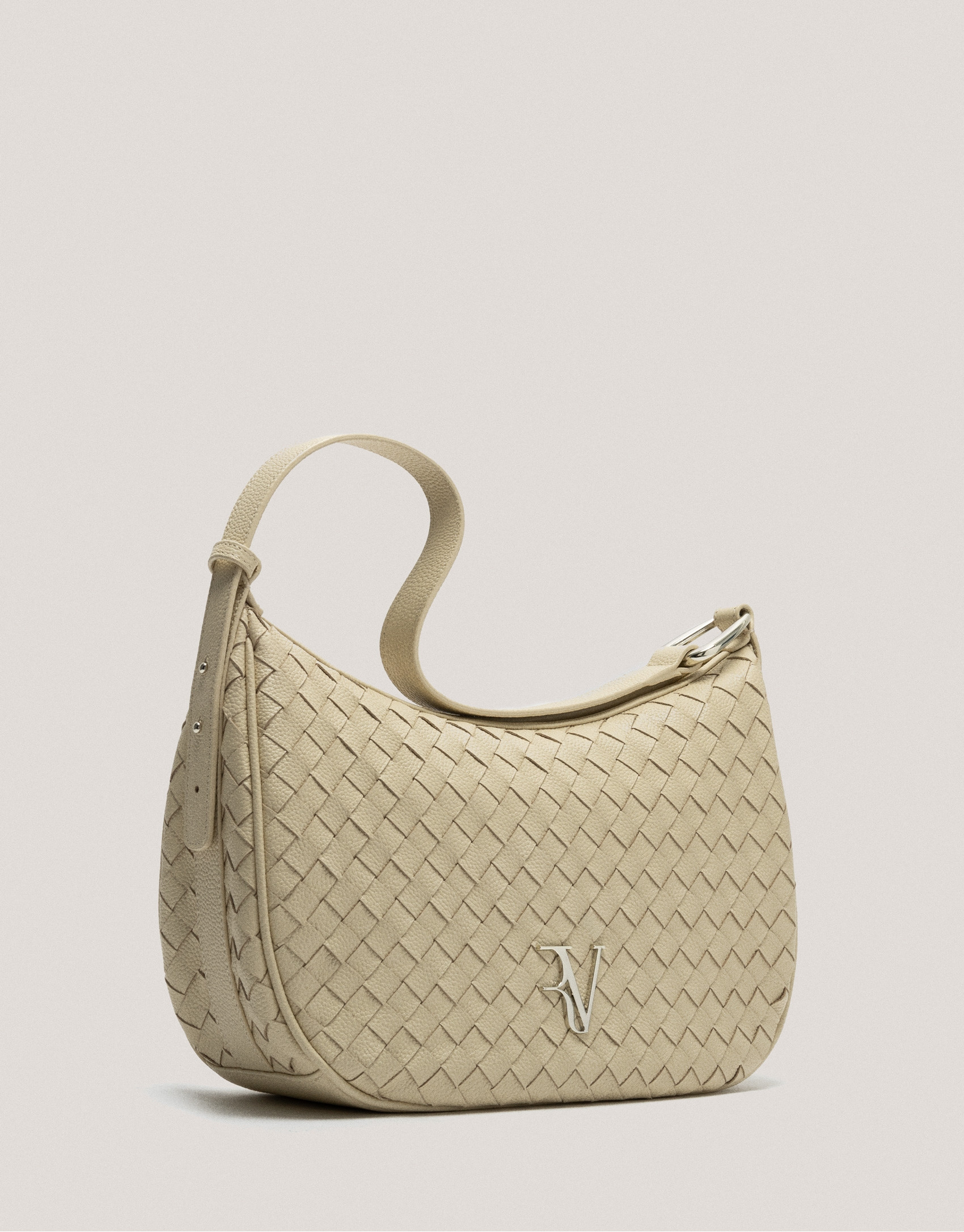 Bolso de hombro Erea Moon Maxi piel trenzada ... | Roberto Verino