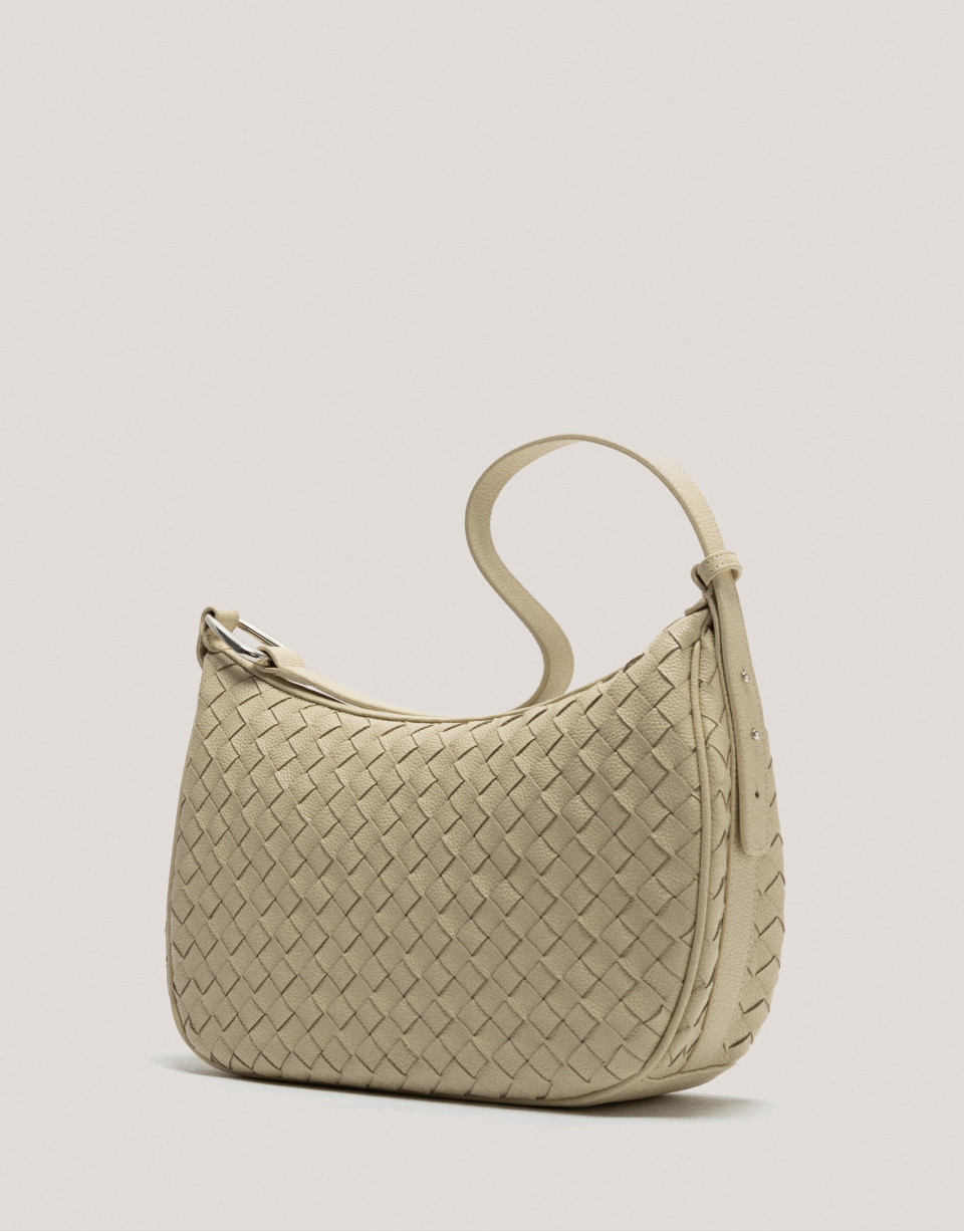 Bolso de hombro Erea Moon Maxi piel trenzada ... | Roberto Verino