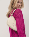 Bolso de hombro Sun Moon piel beige