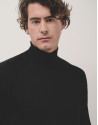 Jersey cuello cisne lana negro - Hombre | Roberto Verino