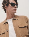 Camel wool jacket with pockets - Man - AW2024 | Roberto Verino