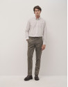 Black/camel structured chinos trousers - Man | Roberto Verino