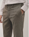 Black/camel structured chinos trousers - Man | Roberto Verino