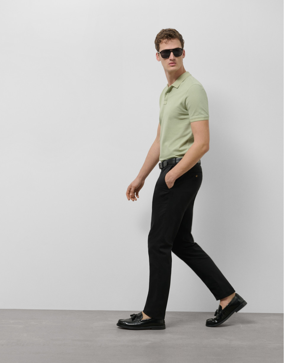 Black dyed chino trousers - Man - SS2025 | Roberto Verino