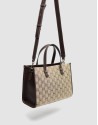 Bolso de mano Matilda Maxi Satchel logos marrón
