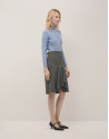 Blue braided knitted jumper - Woman - AW2024 | Roberto Verino