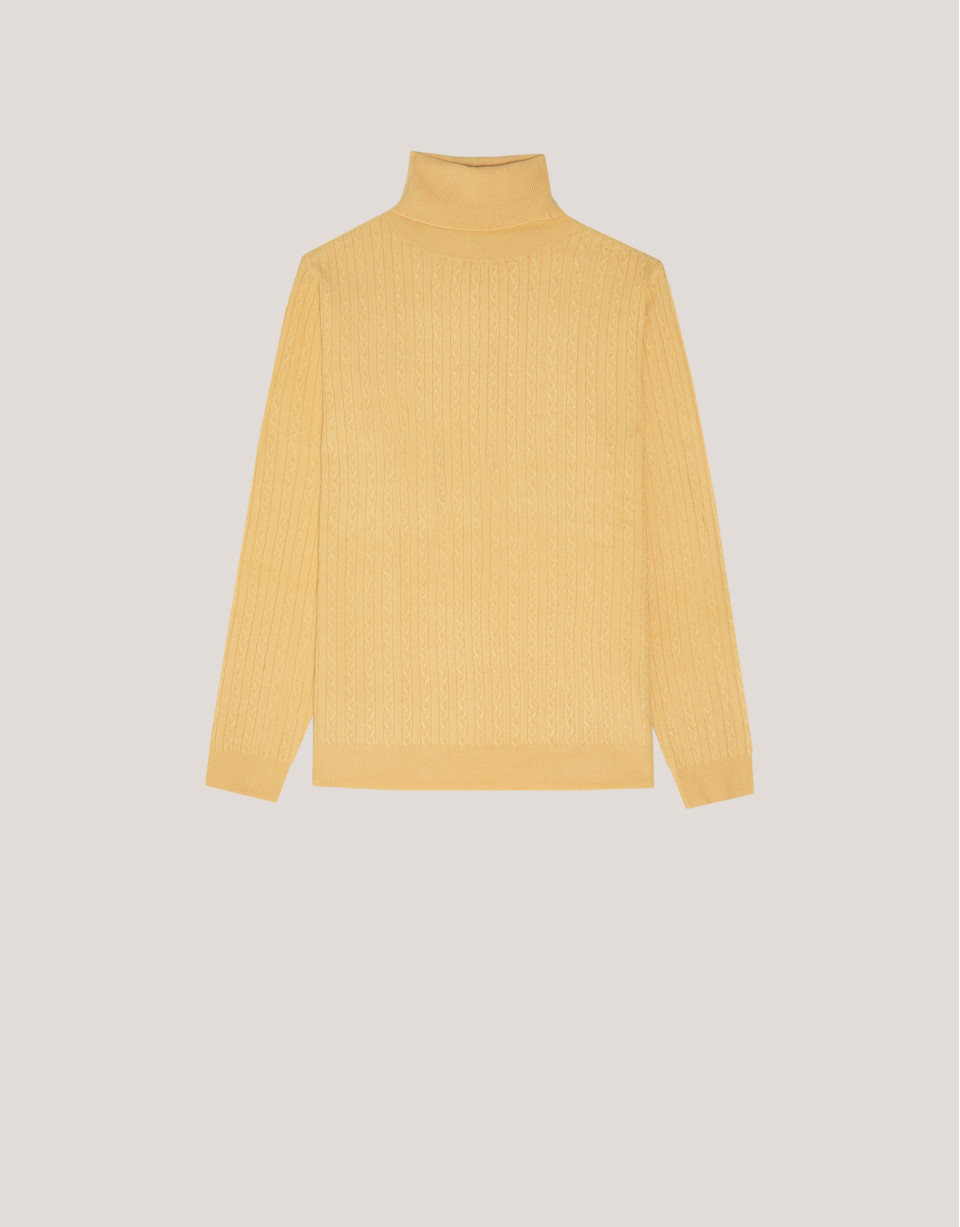 Jersey punto trenzado amarillo - Mujer - OI2024 | Roberto Verino