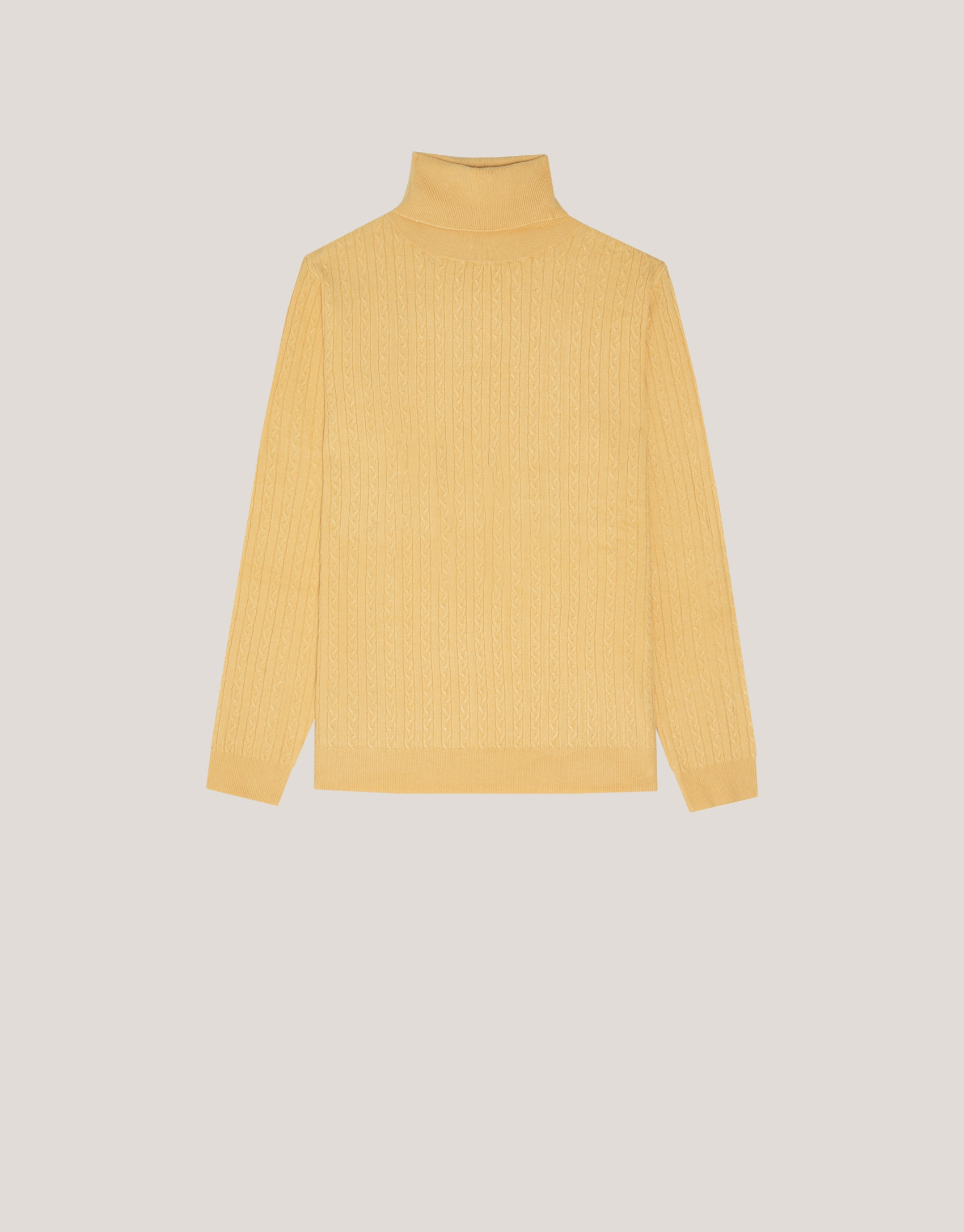 Yellow braided knitted jumper - Woman - AW2024 | Roberto Verino