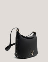 Black leather Mini Hobo shoulder bag - Sale | Roberto Verino