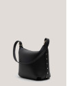 Black leather Mini Hobo shoulder bag - Sale | Roberto Verino