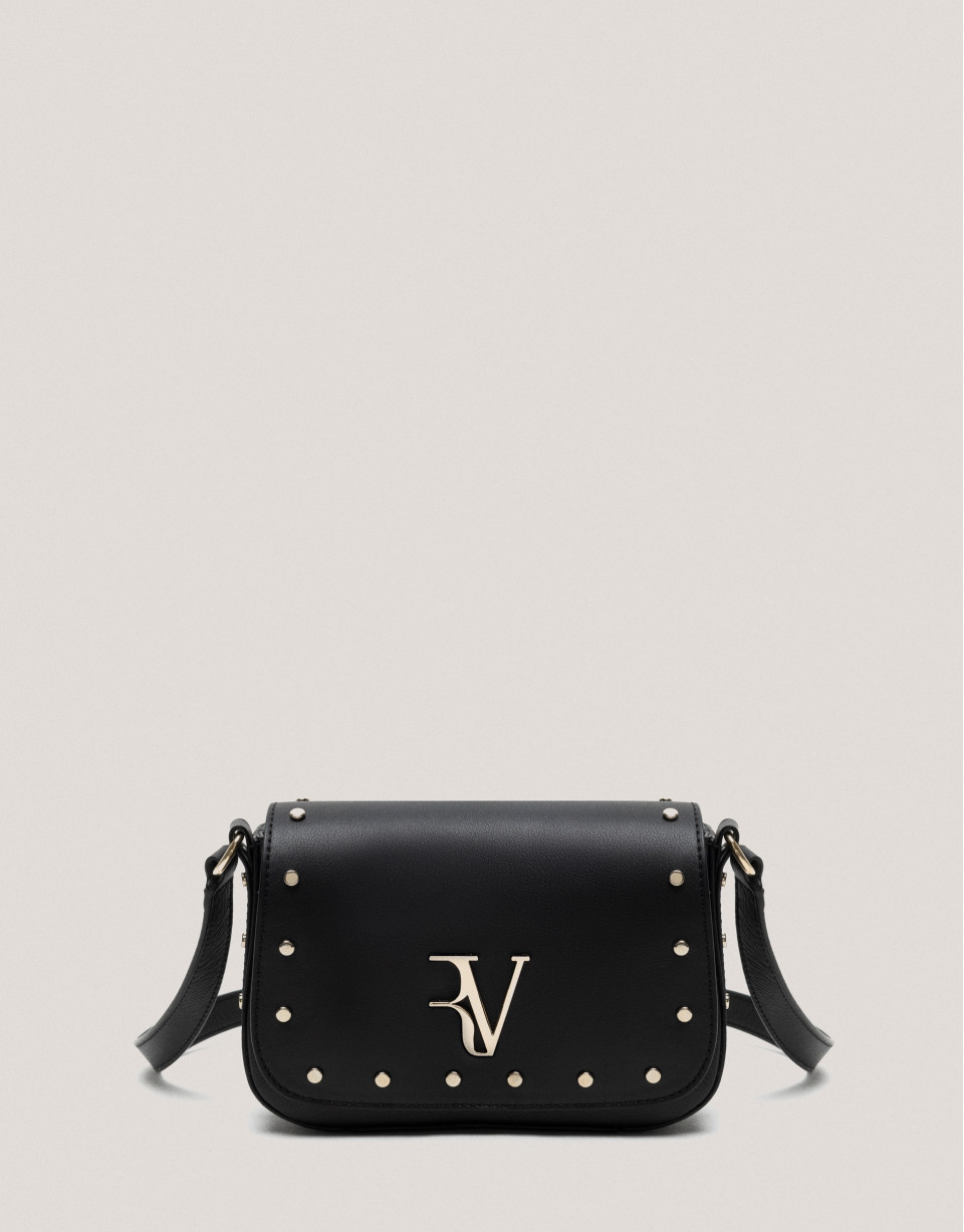Bolso bandolera Mafalda Mini piel negra - Sale | Roberto Verino