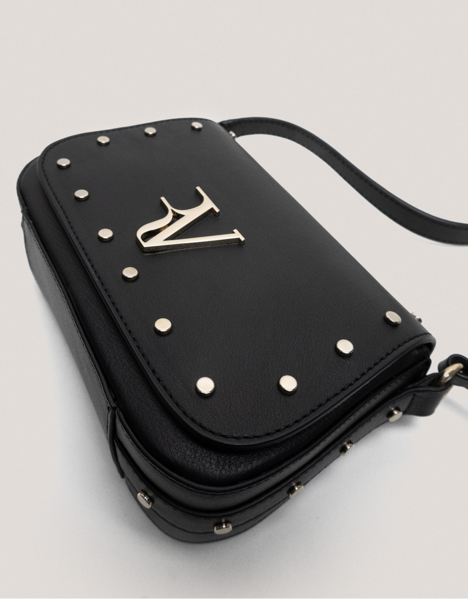 Bolso bandolera Mafalda Mini piel negra - Sale | Roberto Verino