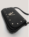 Black leather Mini Mafalda shoulder bag - Sale | Roberto Verino