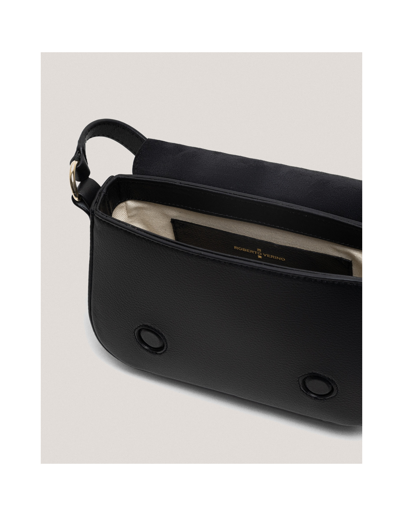 Bolso bandolera Mafalda Mini piel negra - Sale | Roberto Verino