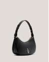 Bolso de hombro Sun Moon piel negro