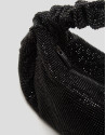 Black Ariana Crystal Mesh handbag
