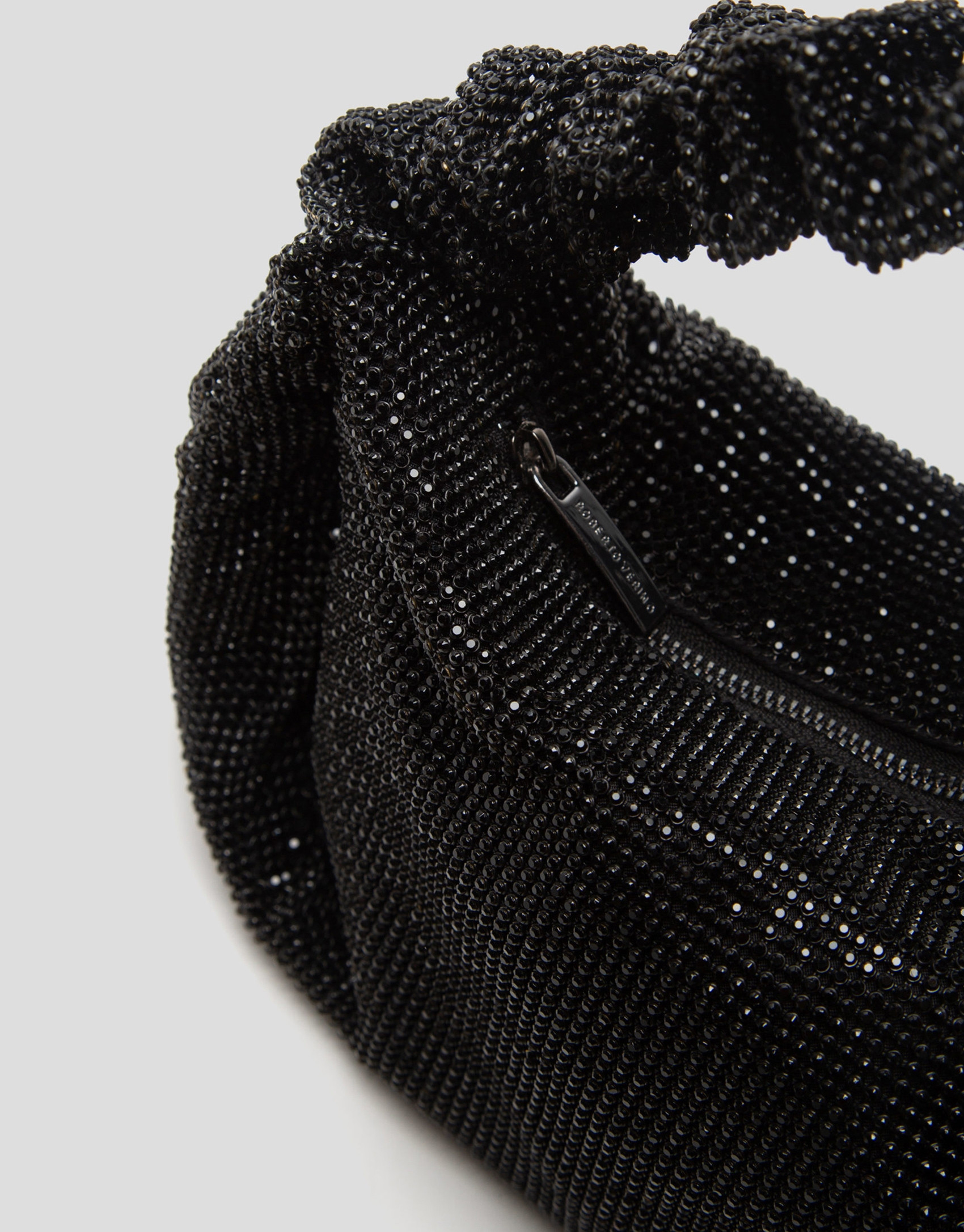 Bolso de mano Ariana Cristal Mesh negro