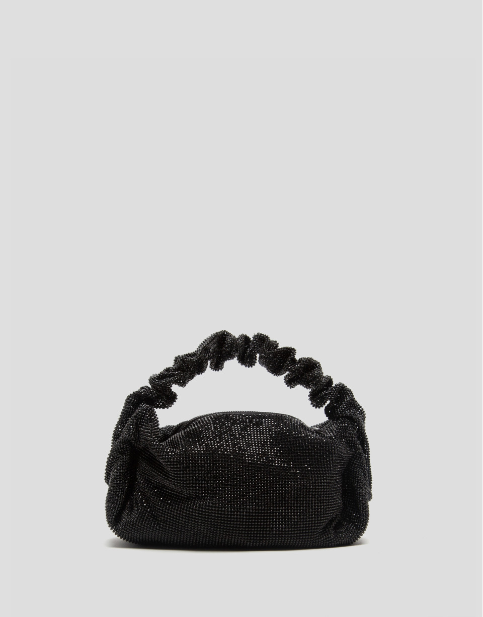 Bolso de mano Ariana Cristal Mesh negro